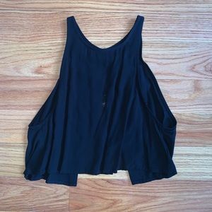 American Apparel black open back tank